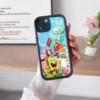 Cartoon Cute S-SpongeBob Anime Phone Case For IPhone 17 16 15 14 13 12 11 Air Plus Pro Max Soft Back Cover iPhone 13 pro blue