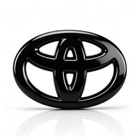 1 vnt. Toyota ABS vairo emblemos lipdukas Interjero modifikacijos ženklelis Toyota Hilux Corolla RAV4 Camry Highlander Yaris QV7 black