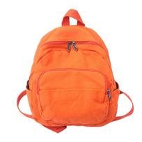 Retro Washable Canvas Schoolbag for Women Simple Student Leisure Backpack Vintage Style oranžinė