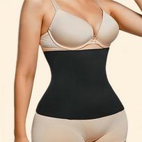 Women Seamless Waist Trainer Tummy Control Slimming Waist Cincher Postpartum Body Shaper 3XL juoda