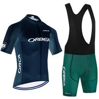 Cycling Set Green Cycling Jersey Team ORBEA ORCA Bike Jersey Bibs Shorts Anti-Swear Ropa Ciclismo Bicycle Maillot Clothing 4XL tamsiai pilka spalva
