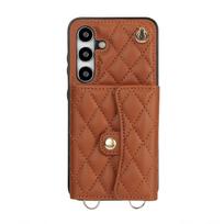 Piniginės dėklas Samsung Galaxy A13 A14 A15 A16 A52 A53 5G A54 A55 A35, Crossbody rankinė, delninė, peties dirželis, madingas dėklas For Galaxy A35 ruda
