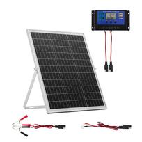 VEVOR 25W 12V saulės skydelis akumuliatoriaus įkroviklis, saulės akumuliatoriaus palaikymo įkroviklis su išmaniuoju MPPT valdikliu ir reguliuojamu tvirtinimo laikikliu 43.2 x 36.5 x 2 cm