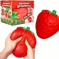 New Oversized Strawberry Slow Rebound Toy For Adults – Giant Squeeze Stress Relief Sensory Toy With Pu Foam Filling Soft