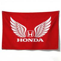 Motociklas HONDA Vėliava 120g Šlifuotas poliesteris Sublimacinis spausdinimas Patvari kabinama vėliava Namų dekoravimui Renginio Baigimo dovana (as the picture,60x110cm)