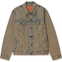 Levis Loose Casual Simple Versatile Long Sleeve Denim Jacket Men jackets Distressed-Denim 72334-0702 S gray