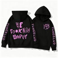Dainininkas Yungblud Būk Laimingas Užtraukiamas Džemperis Vyrams Moterims Drabužiai Mada Y2K Užtraukiamas Rudens Megztiniai Žiemos Megztiniai S black