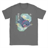 Vyriški marškinėliai Marvel-Rivals PVP Jeff the Land Shark Unikalūs medvilniniai marškinėliai Trumpomis rankovėmis Nežinomas mielumas Marškinėliai Apvalaus kaklo viršūnės 3XL gray