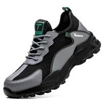 Smash-proof and Puncture-proof Labor Insurance Shoes for Men, Steel Baotou Kevlar, Summer Work Shoes 46 gray