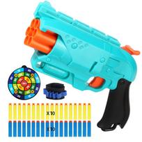 Vaikams 6-S Minkštų kulkų pistoletas su 20 kulkų Taikinys Apyrankė Nerf Blaster Žaislinis pistoletas Patalpoje Lauke Šaudymo Strėlyčių Blasteris Dovana blue