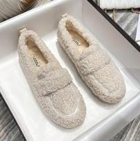 Women Fur Boots Cotton Slippers Women Winter New Style Bag Heel Home Warm Non Slip Plush Cotton Shoes For Women Wearing Outside 33 gray