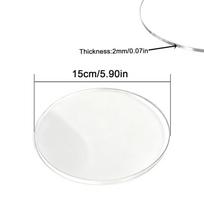 1/10 vnt. apvalus skaidrus akrilo lakštas, apvalūs akrilo diskai „pasidaryk pats“ amatams, skersmuo 30 mm - 150 mm, storis 2/3/5/7,5/9,5 mm 2mm 15cm  1pcs