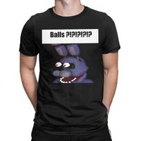 Fnaf Bonnie Balls Five Nights Horror Men's T Shirt  Vintage Tee Shirt Short Sleeve Crew Neck T-Shirt 100% Cotton Printed Tops... 5XL įvairiaspalvis