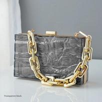 New Ice Cracks Acrylic Handbags Female Transparent Box Bags Fashion Candy Color Shoulder Crossbody Bags Luxury Designer Handbag žalia