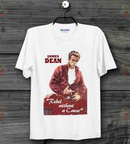 James Dean Rebel Without A Cause Film Cool Vintage Unisex  T Shirt Mens Womens Tees Top B307 2XL black