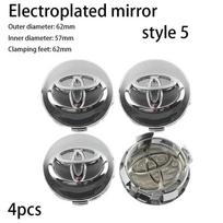 4 vnt. 62 mm automobilio stiliaus ratlankio dangteliai, apdailos emblema, skirta Toyota Corolla Yaris CHR Rav4 Highlander Avalvn Camry priedas dramblio kaulas