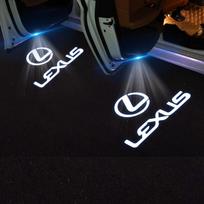 LED Welcome Lights Car Door Emblem Projector Lamps For Lexus F SPORT ES RX NX LS UX LM LX GX LC RZ IS CT GS RC HS SC TX LBX WT8 2PCS gray