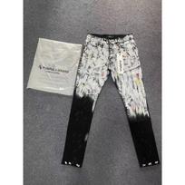 Mens Slim Fit Black Denim Jeans With Stretch Cotton Mid-Rise Straight Leg Washed Vintage Style Multiple Pockets 38 gray