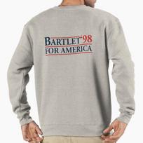Unisex Cotton Sweater Pullover Hoodie Printed Sweater Bartlet For America Pullover Sweatshirt Casual Long Sleeve Sweatshirt L (60-70kg) juoda