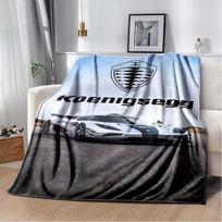 2026 New K-Koenigsegg Logo 3D Soft Cozy Warm Thick Large Flannel Washable Throw Blanket Sofa Bed Travel Indoor Home Decor Gift 100x150cm
