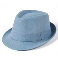 Popular European and American fashion classic denim jazz hat summer fashion sunshade anti-sun top hat M（57-59cm） gray