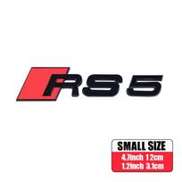 RS3 RS4 RS5 RS6 RS7 RS8 Logo Car ABS Emblem Body Tail Trunk Decoration Sticker Accessories For Audi A1 A2 A3 A4 A5 A6 A7 A8 RS S 1PCS black