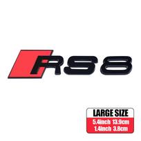 RS3 RS4 RS5 RS6 RS7 RS8 Logo Car ABS Emblem Body Tail Trunk Decoration Sticker Accessories For Audi A1 A2 A3 A4 A5 A6 A7 A8 RS S 1PCS