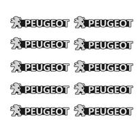 10Pcs Aluminum Car Audio Emblem Sticker Speaker Decoration For Peugeot 206 307 308 207 3008 208 407 508 2008 5008 301 406 408 white