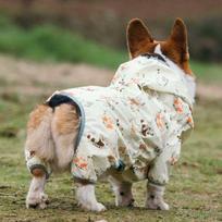 Welsh Corgi Dog Vandeniui atsparus šunų paltas Kombinezonas naminiams gyvūnėliams Drabužiai nuo lietaus Šunų drabužiai su šviesą atspindinčia juostele L-6L dideliems šunims 2L