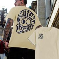 Kofeinas ir Benzinas Grafinis Medvilninis Marškinėlis Unisex Vyrai Moterys Vasariniai Prabangaus Prekės Ženklo Viršutiniai Drabužiai Trumpomis Rankovėmis Klasikinis Mados T-shirt Būtiniausi 4XL gray