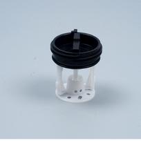 Automatinės skalbimo mašinos nutekėjimo siurblio filtro dangtelis gray