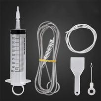 5pcs/set1.5M Clean Brush Kit for Refrigerator Drain Wash Brush Suction Syringe Hose Fridge Drain Hole Cleaner Stick Dredge Tools gray