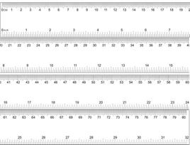 Transparent Film Ruler with Double-Sided 0.1 Scale, Laminated for Softness 10cm-0.5mm scale white