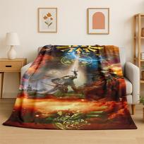 Klasikinis žaidimas Z-Zelda Animacinis personažas Link Flanelinis pledas Minkštas šiltas pledas miegamojo svetainės lovos kelionės stovyklavimo iškylos 100x150cm