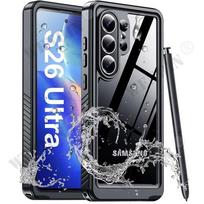 IP68 atsparus vandeniui dėklas Samsung S26 Ultra S25 S24 Ultra Plus A57 A37, visą kūną apsaugantis dangtelis, plaukiojimui po vandeniu, nardymui, Fundas, be rašiklio Galaxy S25 Ultra juoda