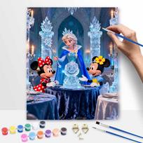 Disney Frozen Mickey Minnie Painting By Numbers Kit Hand Painting Home Decor 20x30cm