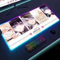 LED Kompiuterio Klaviatūra Žaidimų Aksesuarai Didelis RGB Mano Pasipuošimo Mylimasis Apšvietimas Pelės Kilimėlis Kawaii Mergaitė Marin Kitagawa Anime Kilimėliai RGB600x300x3mm gray
