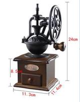 Classical Wooden Manual Coffee Grinder Coffee Bean Spice Mill brown