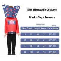 Vaikams TV Garsiakalbis Vyras Cosplay Kostiumas Kombinezonas Helovino Persirengimas Titanas Skibidi Tualetas Kostiumas Vaikams XL (135-145cm) red