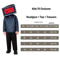Vaikams TV Garsiakalbis Vyras Cosplay Kostiumas Kombinezonas Helovino Persirengimas Titanas Skibidi Tualetas Kostiumas Vaikams XL (135-145cm) red