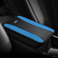 Leather Car Armrest Box Pad Anti-slip Dustproof Protection Cushion For Ford Mustang Fiesta Focus Mondeo Ecosport Ranger Sticker gray