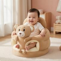 Kūdikio sėdynė Minkšta pagalvota kėdutė Atlošas su paminkštinimu Atrama grindims Sponge Base Brown Bear brown