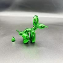 Dog Poop Balloon Figurine Resin Electroplated Cute Quirky Table Ornament Home Desk Decor Gift For Kids Teens Pet Lovers Birthday white