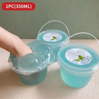 Super Large Box Slime Toy Soft Jelly Clay Fake Water Non Stick Milk Bucket Toy Handmade Squeezing Srtess Relief Toy Adults Kids gray