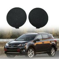 Toyota RAV4 2013-2015 m. kairės ir dešinės pusės priekinio buferio vilkimo kilpos dangteliai, pora, nauji black