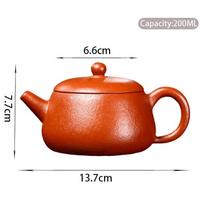 200ml Chinese Yixing Purple Clay Teapot Handmade Tea Pot Beauty Tea Infuser Kettle Household Raw Ore Zisha Tea Set Gifts multi