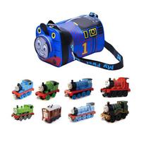 Thomas ir Draugai Plastikinis elektrinis bėgių rinkinys 1:43 krepšys per petį Metalinis magnetinis lieto modelio rinkinys Vaikams Žaislas Kalėdinė dovana blue