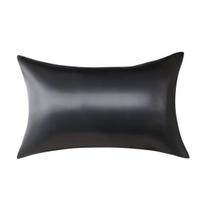 Satininė pagalvės užvalkalas Lygus vėsinantis dirbtinio šilko pagalvės užvalkalas miegojimui Be raukšlių pagalvės užvalkalas 66cm 1pc juoda