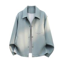 Men Solid Color Oversized Loose Jacket Hong Kong Style Casual Coat Fashion Streetwear Baggy Outerwear 5XL