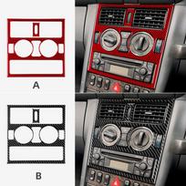 Anglies Pluošto Stiliaus Interjero Lipdukų Rinkinys Mercedes-Benz SLK R170 1996-2003 Prietaisų Skydelio Konsolės Lipdukai Center Control / red carbon juoda